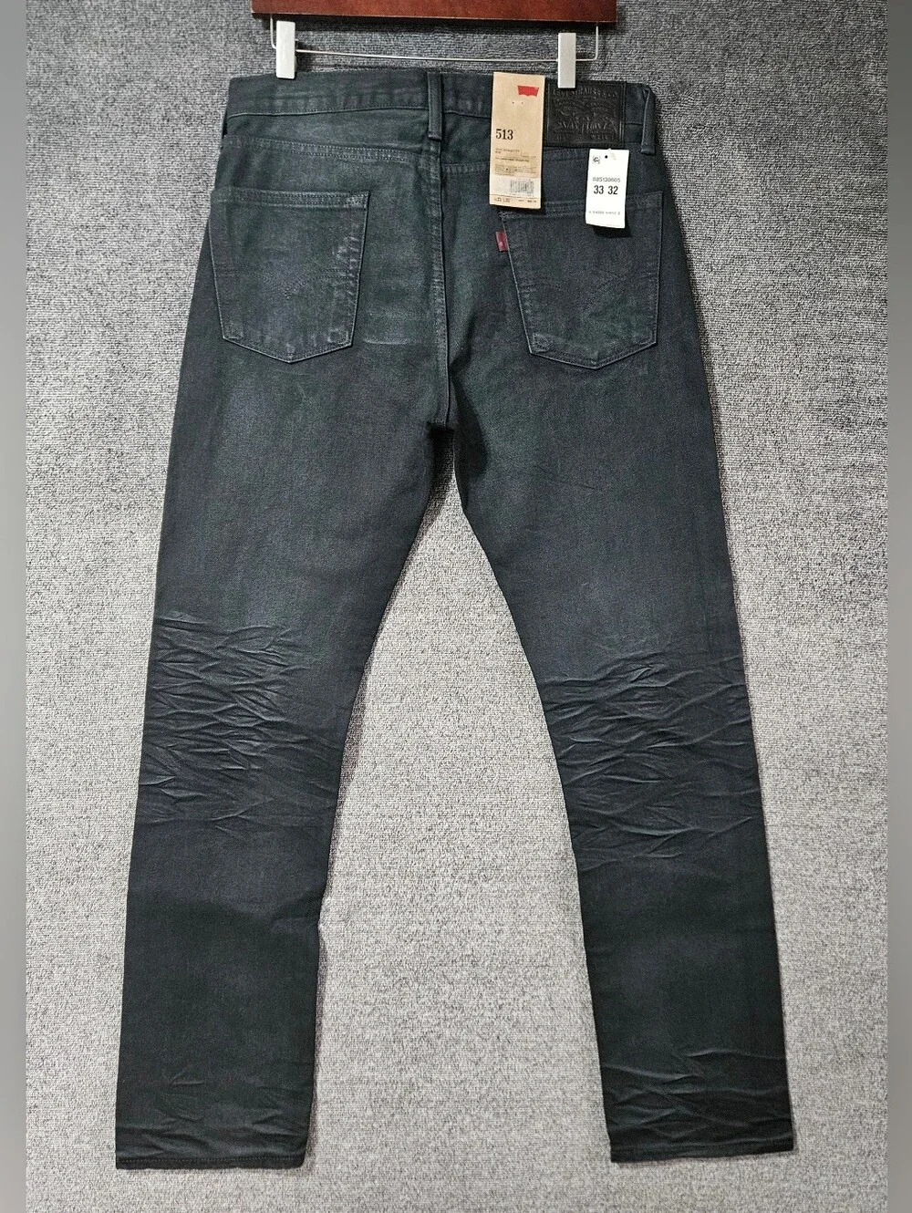 NWT Levi's 513 Slim Straight Leg Fit 100% Cotton Size 33W × 32